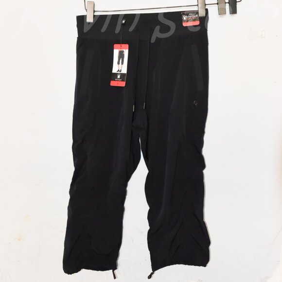 2 pairs of  Spyder‎ Ladies' Active Woven Capri, Black, Black Camo.Price is for 2 - Picture 2 of 9